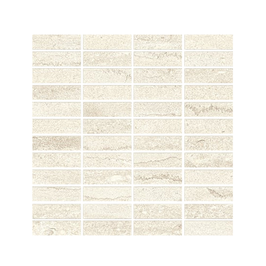 EcoStone 12x12" - 8mm Matte Porcelain Mesh Mosaic Tile (1x3" Squares)