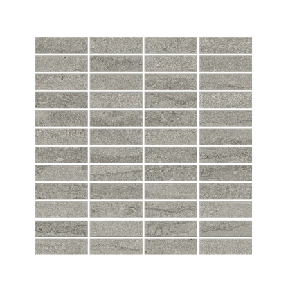 EcoStone 12x12" - 8mm Matte Porcelain Mesh Mosaic Tile (1x3" Squares)