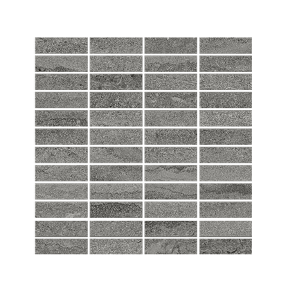 EcoStone 12x12" - 8mm Matte Porcelain Mesh Mosaic Tile (1x3" Squares)