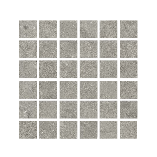 EcoStone 12x12" - 8mm Matte Porcelain Mesh Mosaic Tile (2" Squares)