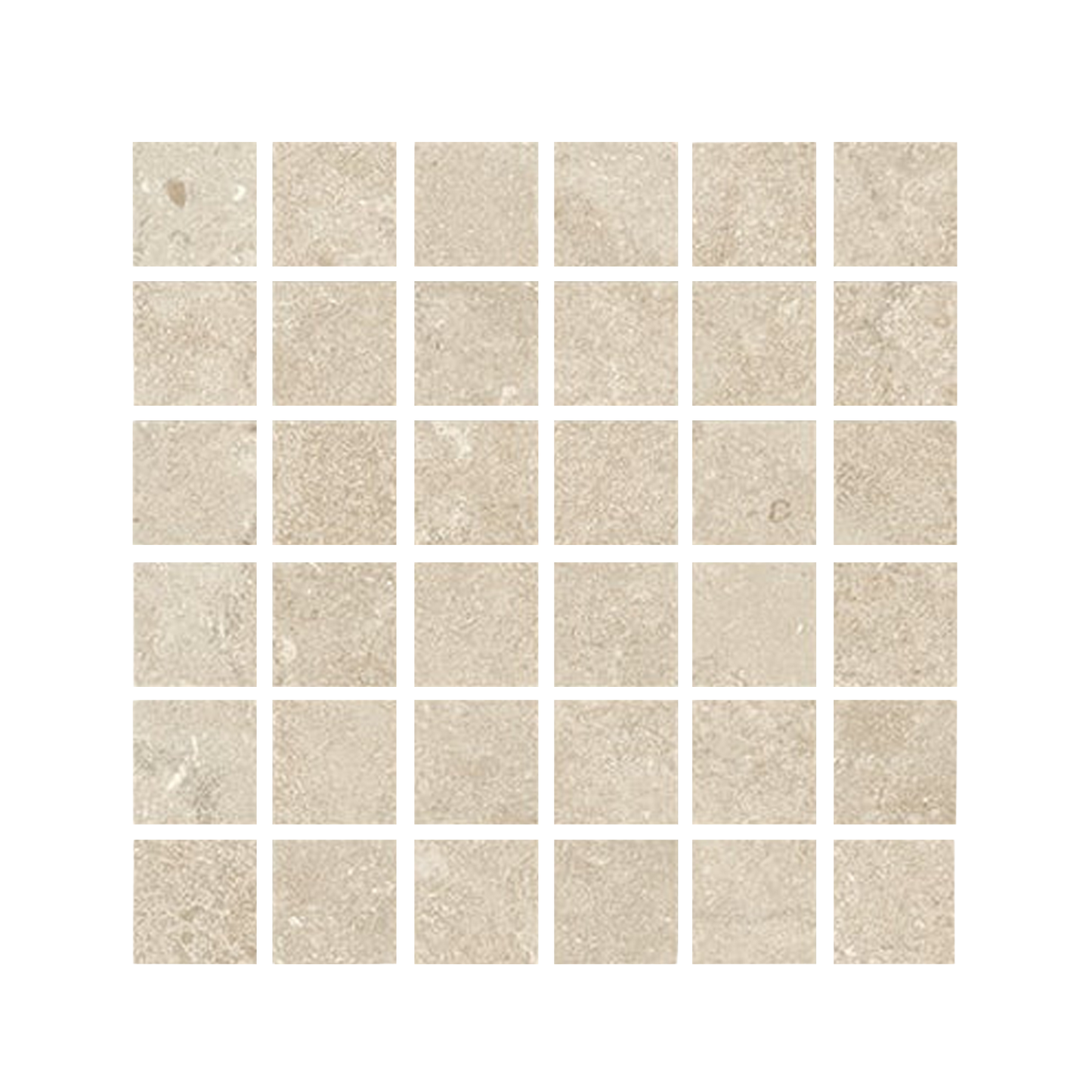 EcoStone 12x12" - 8mm Matte Porcelain Mesh Mosaic Tile (2" Squares)