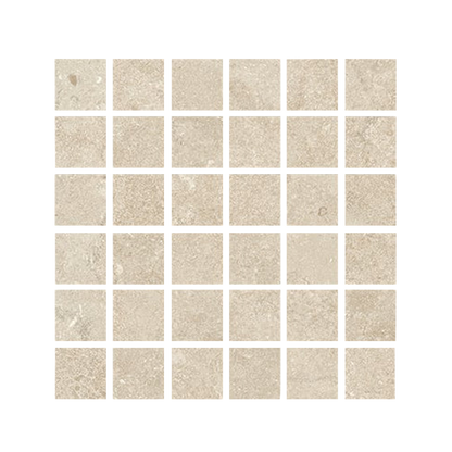 EcoStone 12x12" - 8mm Matte Porcelain Mesh Mosaic Tile (2" Squares)