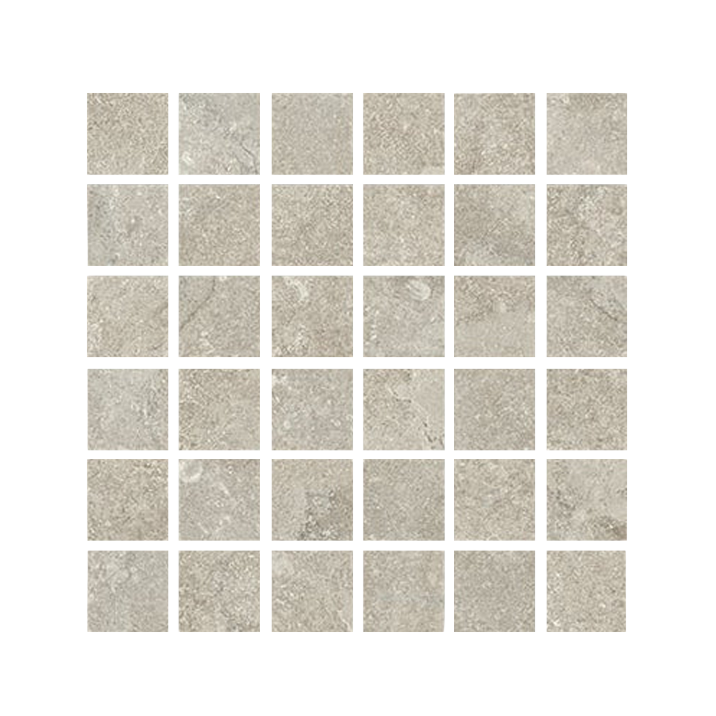 EcoStone 12x12" - 8mm Matte Porcelain Mesh Mosaic Tile (2" Squares)