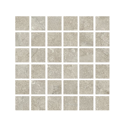 EcoStone 12x12" - 8mm Matte Porcelain Mesh Mosaic Tile (2" Squares)