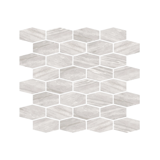 Epic 12x11" - 8mm Matte Porcelain Hexagon Mesh Mosaic Tile