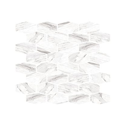Epic 12x11" - 8mm Matte Porcelain Hexagon Mesh Mosaic Tile