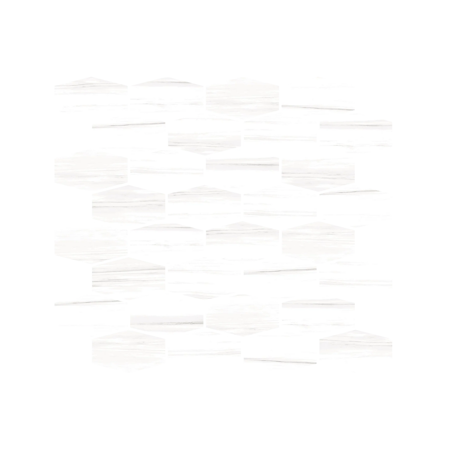 Epic 12x11" - 8mm Matte Porcelain Hexagon Mesh Mosaic Tile