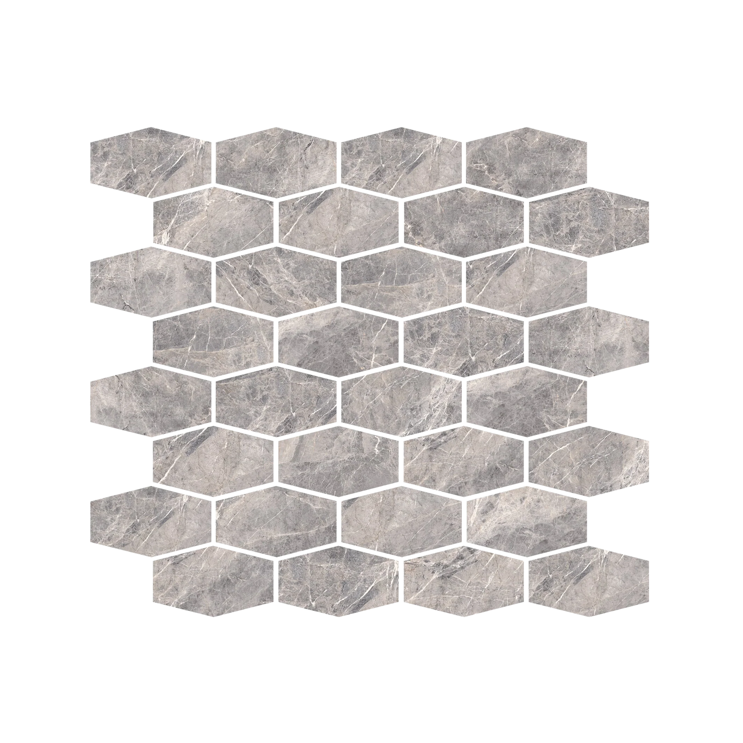 Epic 12x11" - 8mm Matte Porcelain Hexagon Mesh Mosaic Tile