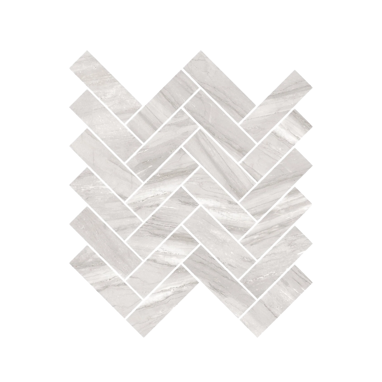 Epic 12x15" - 8mm Matte Porcelain Herringbone Mesh Mosaic Tile