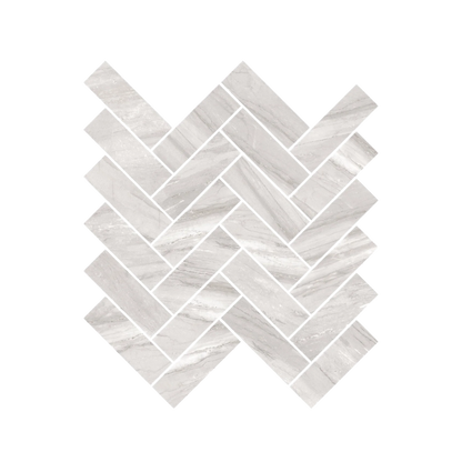 Epic 12x15" - 8mm Matte Porcelain Herringbone Mesh Mosaic Tile