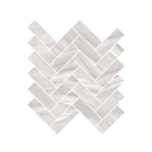 Epic 12x15" - 8mm Matte Porcelain Herringbone Mesh Mosaic Tile