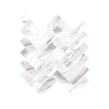 Epic 12x15" - 8mm Matte Porcelain Herringbone Mesh Mosaic Tile