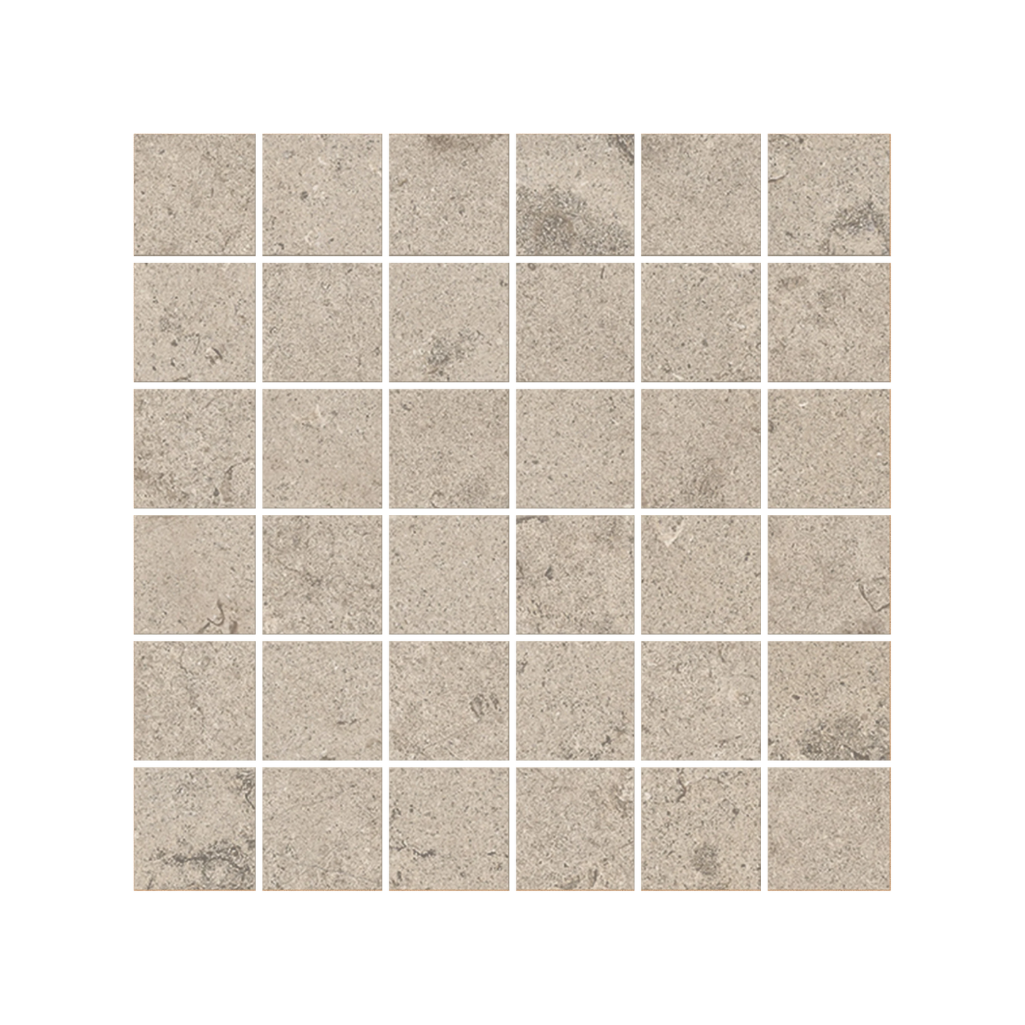 Lith 12x12" - 8mm Matte Porcelain 2" Square Mesh Mosaic Tile in Stone-Look
