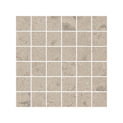 Lith 12x12" - 8mm Matte Porcelain 2" Square Mesh Mosaic Tile in Stone-Look
