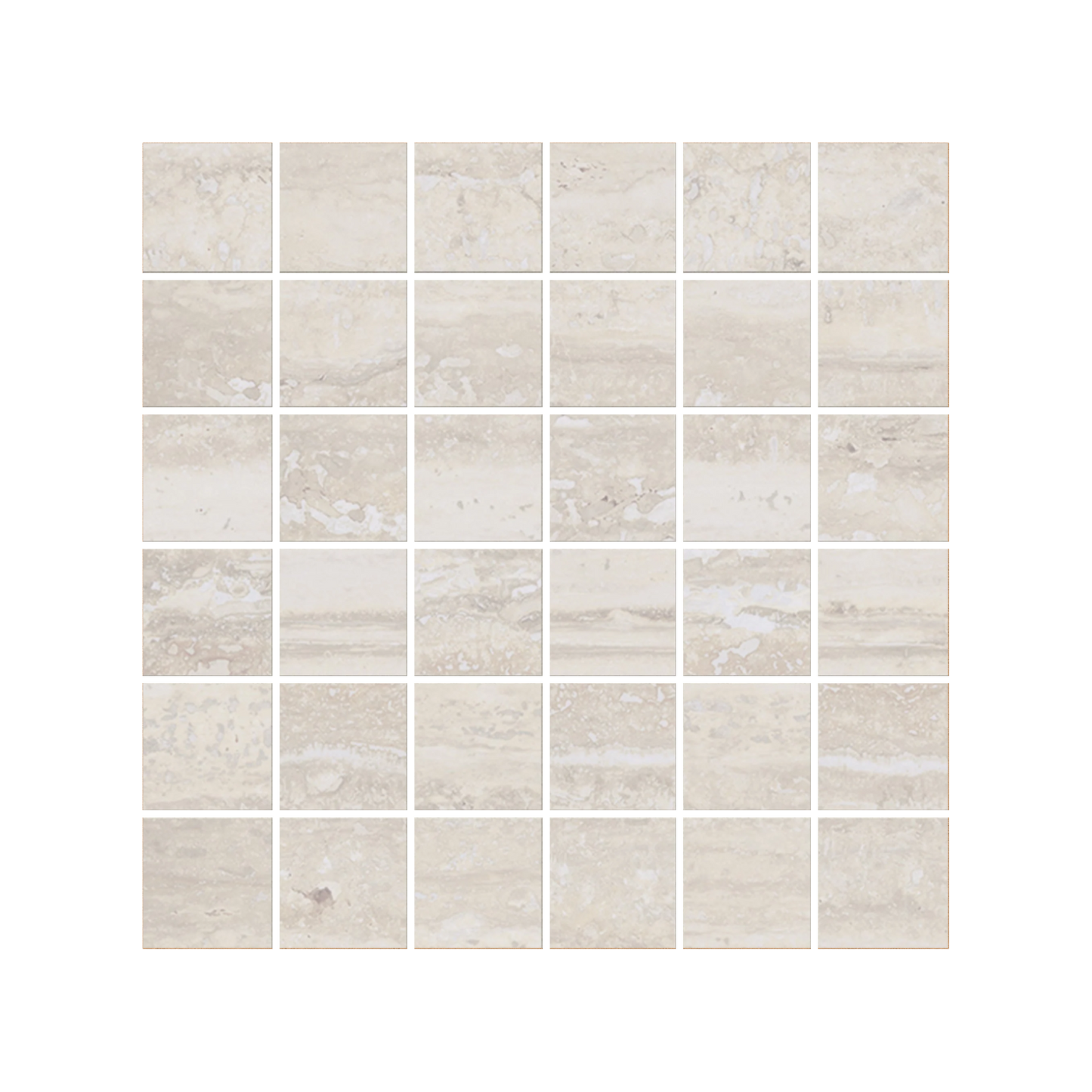 Lith 12x12" - 8mm Matte Porcelain 2" Square Mesh Mosaic Tile in Stone-Look