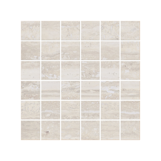 Lith 12x12" - 8mm Matte Porcelain 2" Square Mesh Mosaic Tile in Stone-Look