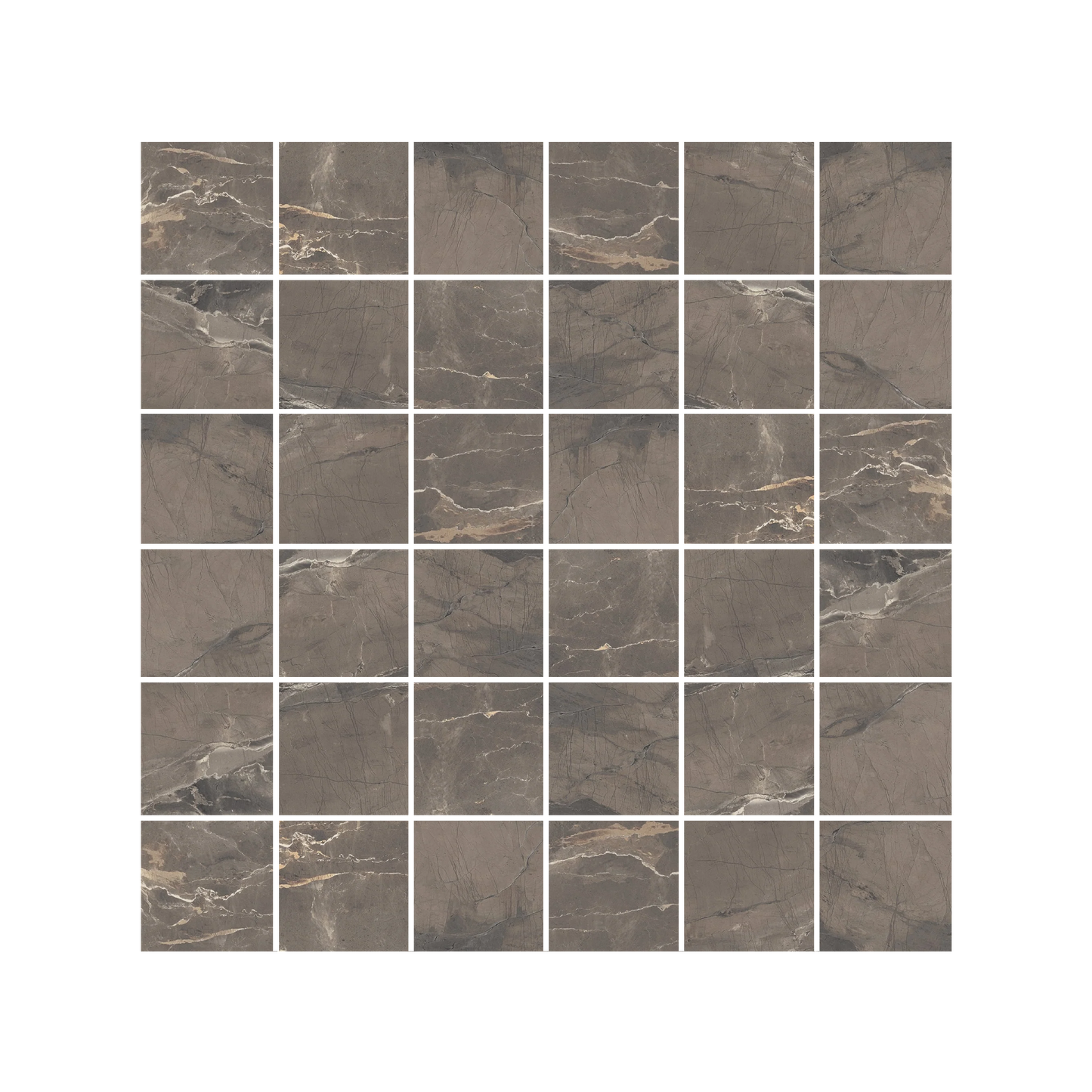 Antiparos - 12x12" 8mm 2" Matte Porcelain Mesh Mosaic Tile Sheet