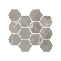 Antiparos - 9x11" 8mm 3" Matte Porcelain Hexagon Mesh Mosaic Tile Sheet