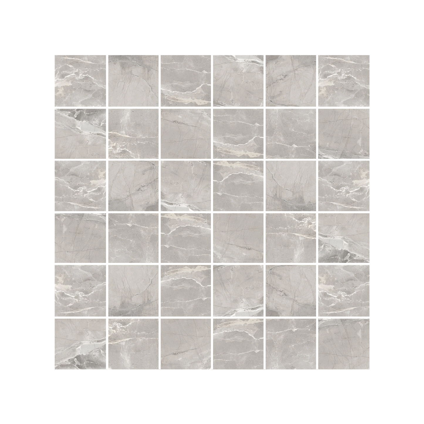 Antiparos - 12x12" 8mm 2" Matte Porcelain Mesh Mosaic Tile Sheet