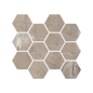 Antiparos - 9x11" 8mm 3" Matte Porcelain Hexagon Mesh Mosaic Tile Sheet
