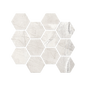 Antiparos - 9x11" 8mm 3" Matte Porcelain Hexagon Mesh Mosaic Tile Sheet