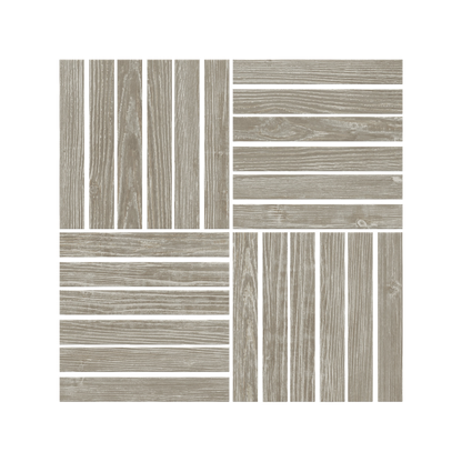 Aegina - 12x12" 8mm Matte Porcelain Mesh Strips Mosaic Tile Sheet