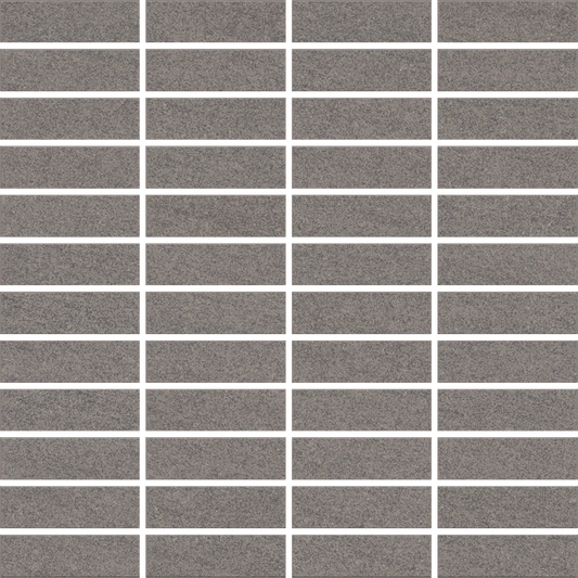 Gyali - 12x12" Matte Porcelain Mesh Mosaic Tile Sheet (1x3" Rectangles)