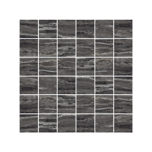 Serifos 12x12" - 8mm 2" Polished Porcelain Mesh Mosaic Tile Sheet
