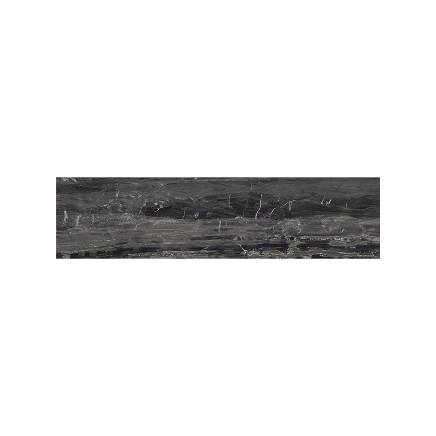 Serifos 3x12" - 8mm Polished Porcelain Bullnose Tile in Stone-Look Style