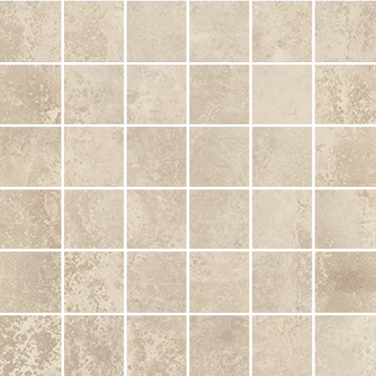 Symi - 12x12" 8mm 2" Cement-Look Matte Porcelain Mesh Mosaic Tile Sheet