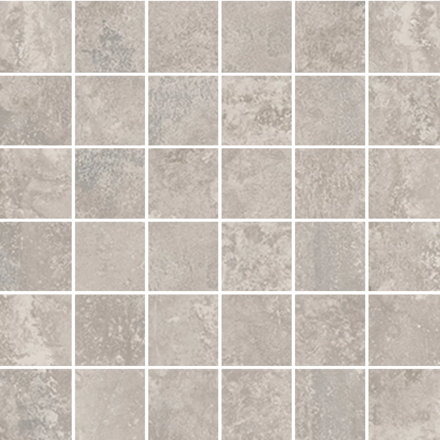 Symi - 12x12" 8mm 2" Cement-Look Matte Porcelain Mesh Mosaic Tile Sheet