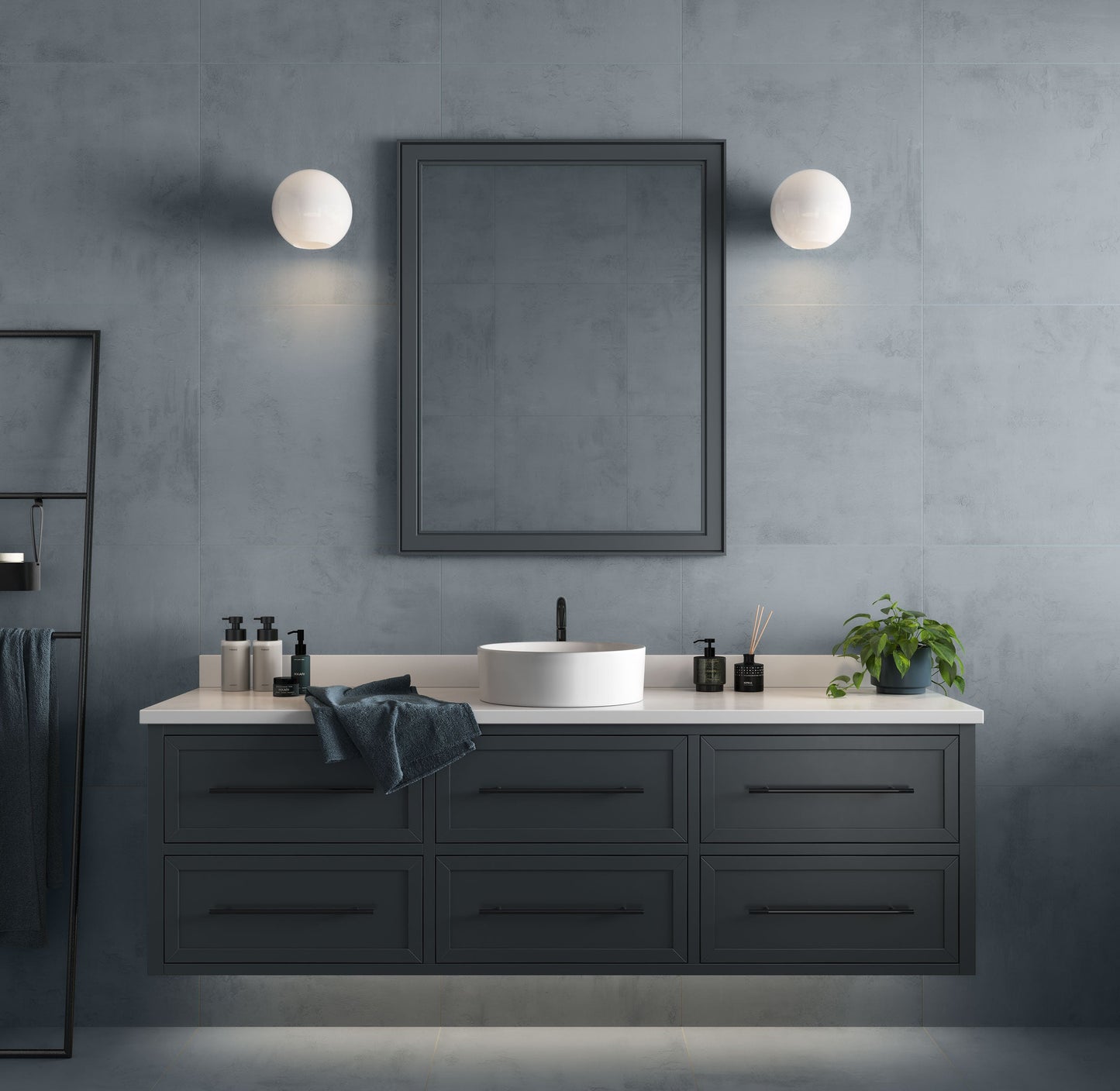Daydream 24x24" - 8mm Matte Porcelain Floor & Wall Tile in Cement-Look