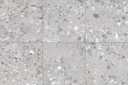 Earthen 24x24" - 20mm Terrazzo Style Grip Porcelain Paver in Cobblestone