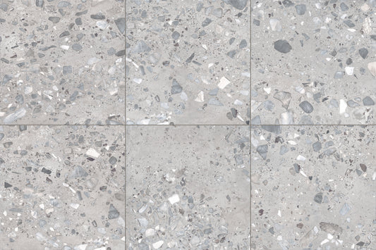 Earthen 24x24" - 20mm Terrazzo Style Grip Porcelain Paver in Cobblestone