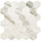 Mykonos 12"x12" Hexagon Mosaic Sheet - 8mm Porcelain Tile