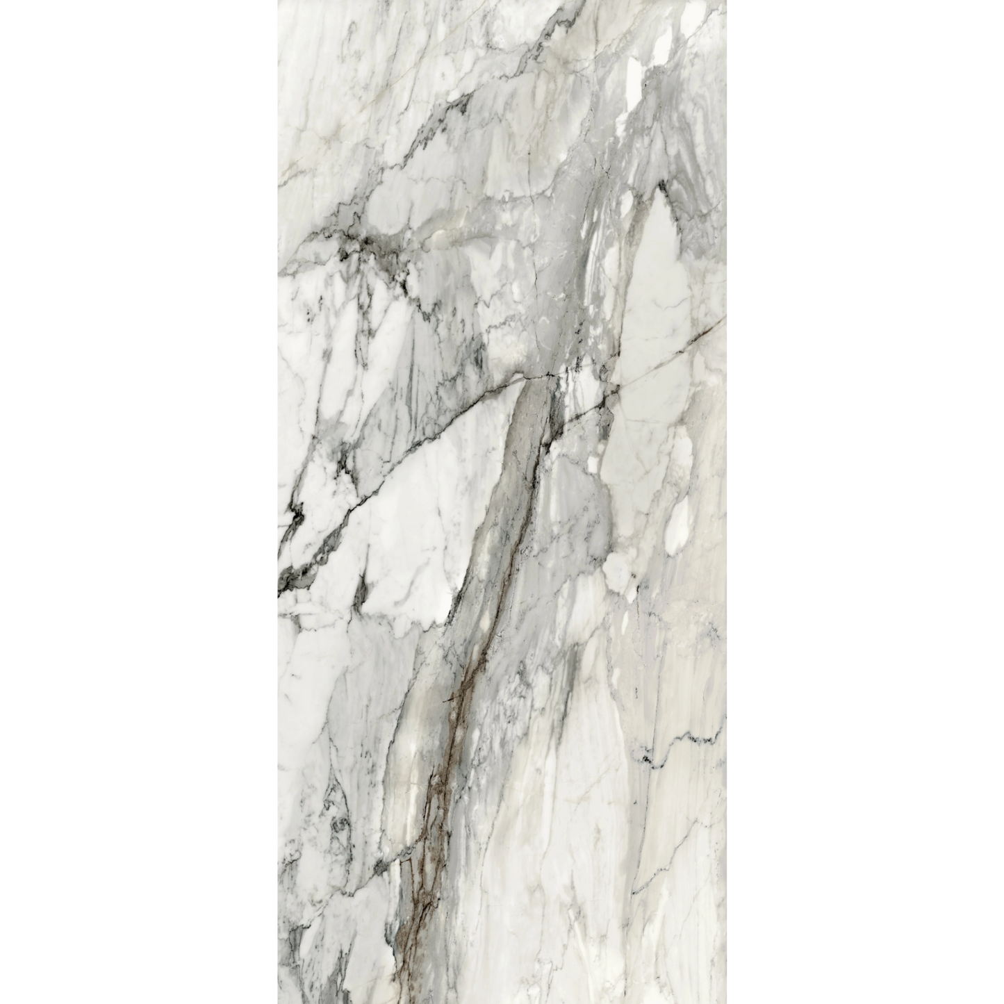 Mykonos 48"x110" Porcelain Slab - 6mm Marble Look Tile for Floors & Walls