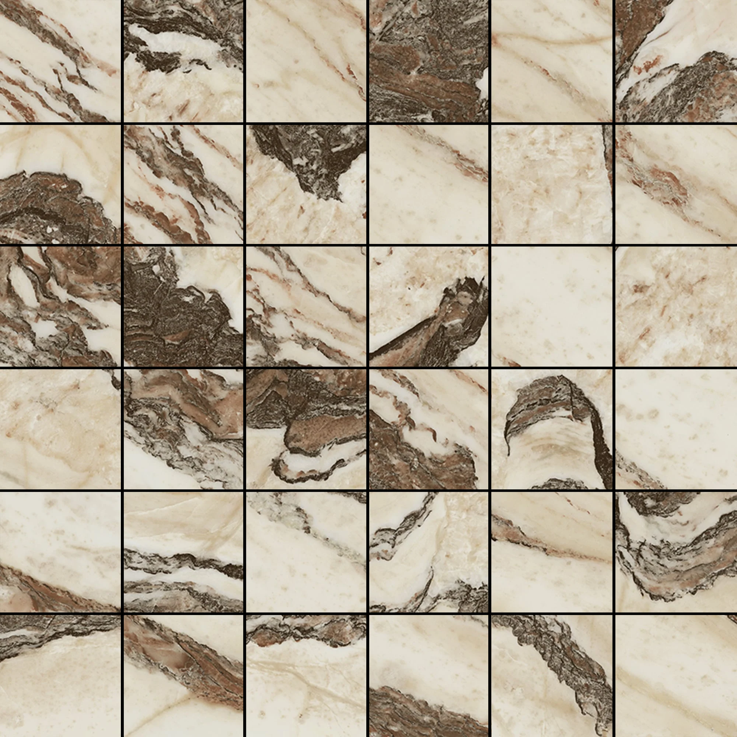 Mykonos 12"x12" Mosaic Sheet - 8mm Porcelain Tile