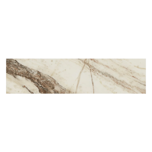 Mykonos 3"x12" Bullnose - 8mm Marble-Look Porcelain Tile for Floor & Wall