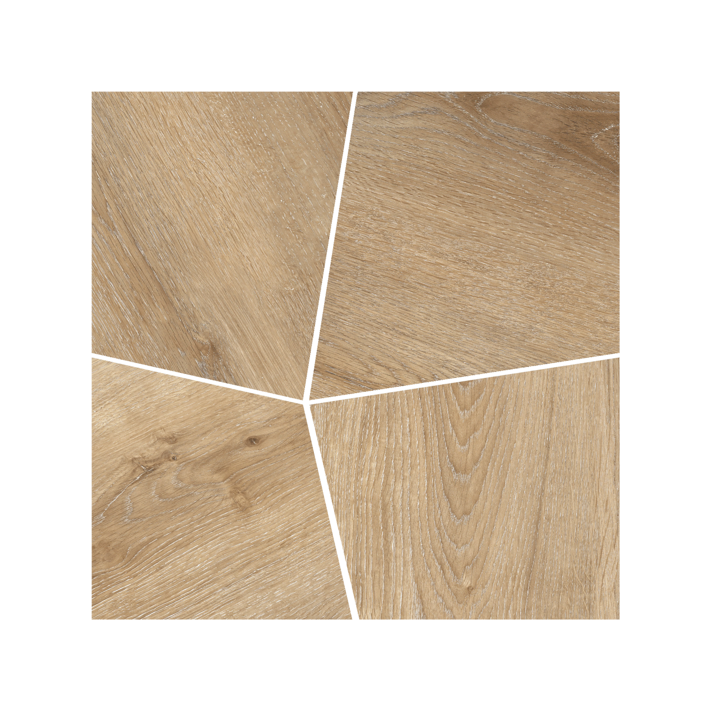Malibu Plank - 16x16" Matte Porcelain Mosaic Tile in Wood Look Style