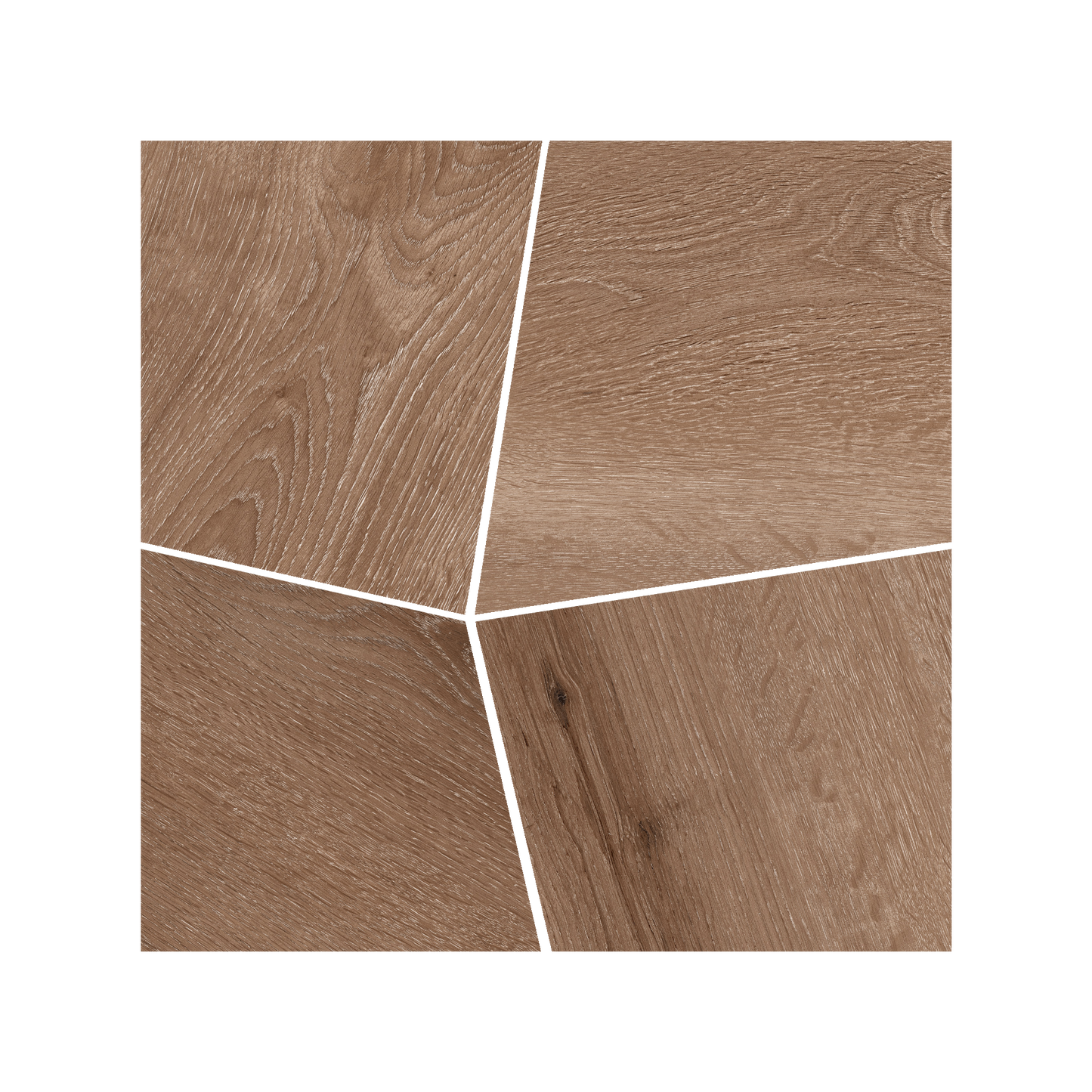 Malibu Plank - 16x16" Matte Porcelain Mosaic Tile in Wood Look Style