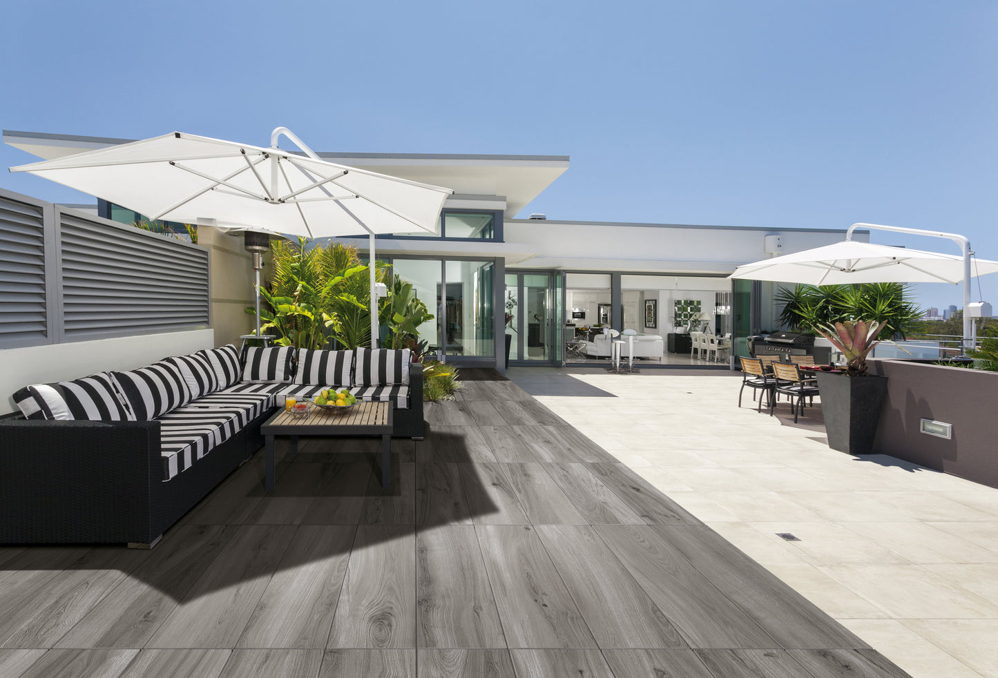 Skopelos 12x48" - 20mm Grip Porcelain Paver Tile in Wood Look