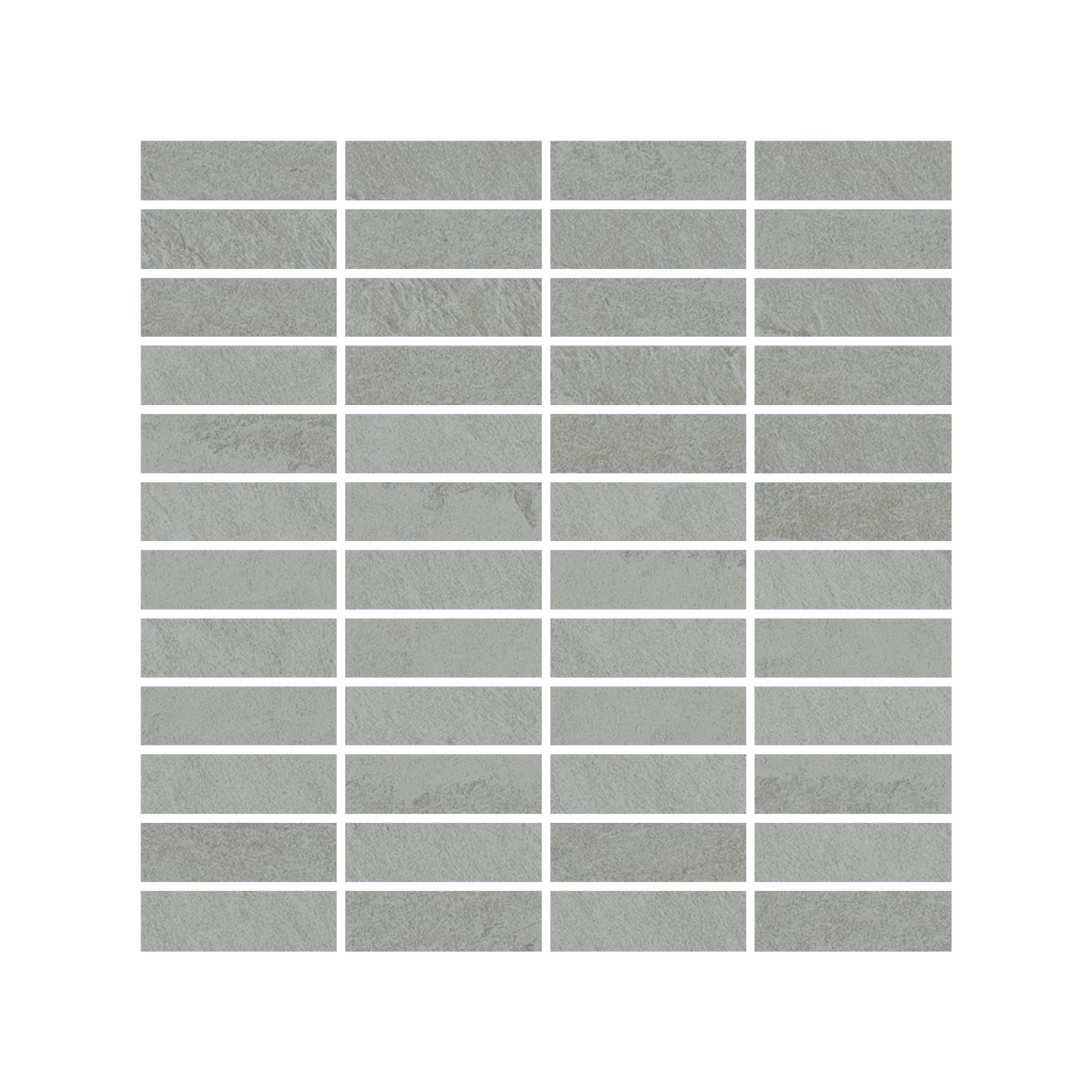 Net-Zero 12x12" - Matte Porcelain Mosaic Tile Sheet (1x3" Rectangles)