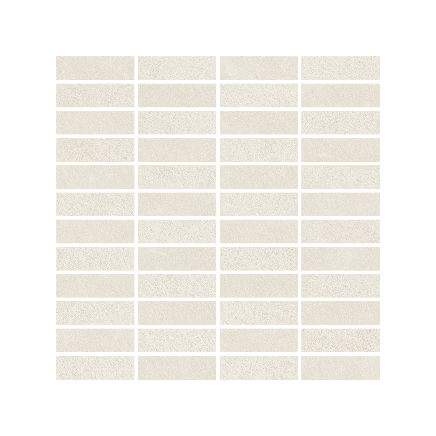 Net-Zero 12x12" - Matte Porcelain Mosaic Tile Sheet (1x3" Rectangles)