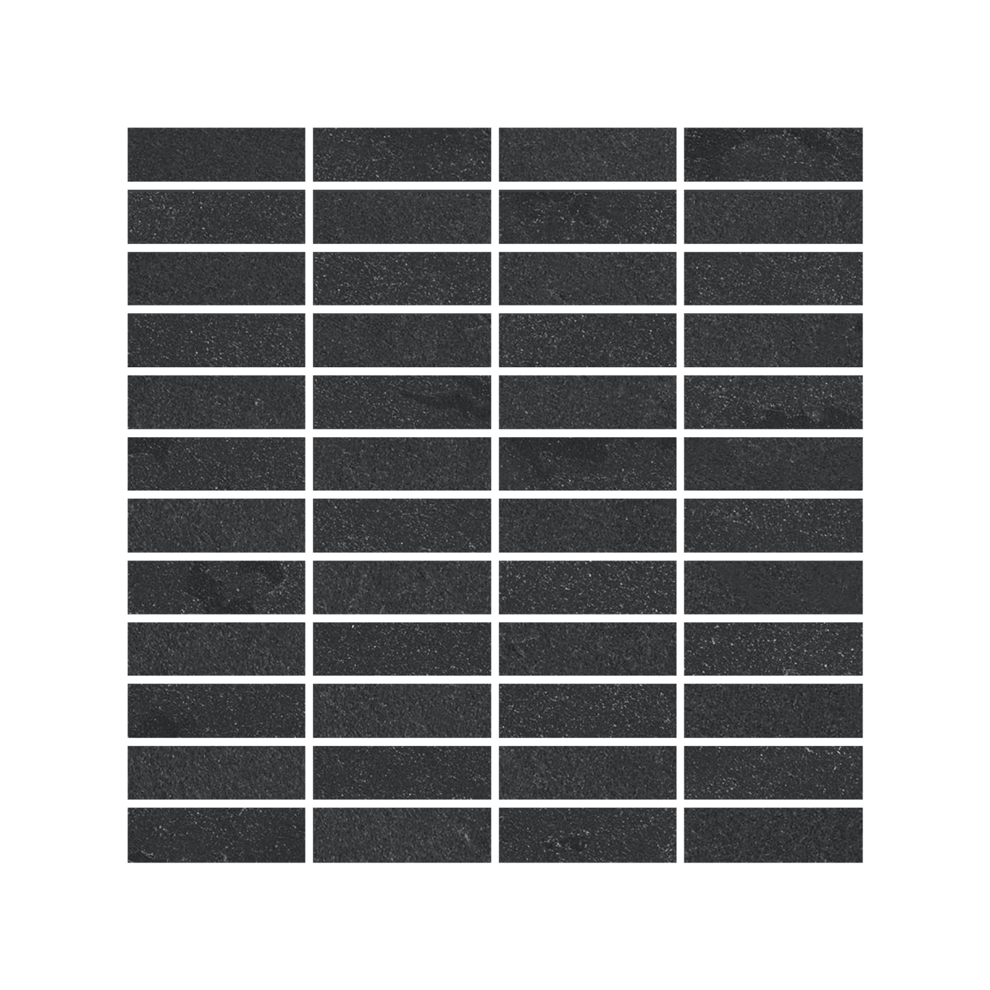 Net-Zero 12x12" - Matte Porcelain Mosaic Tile Sheet (1x3" Rectangles)