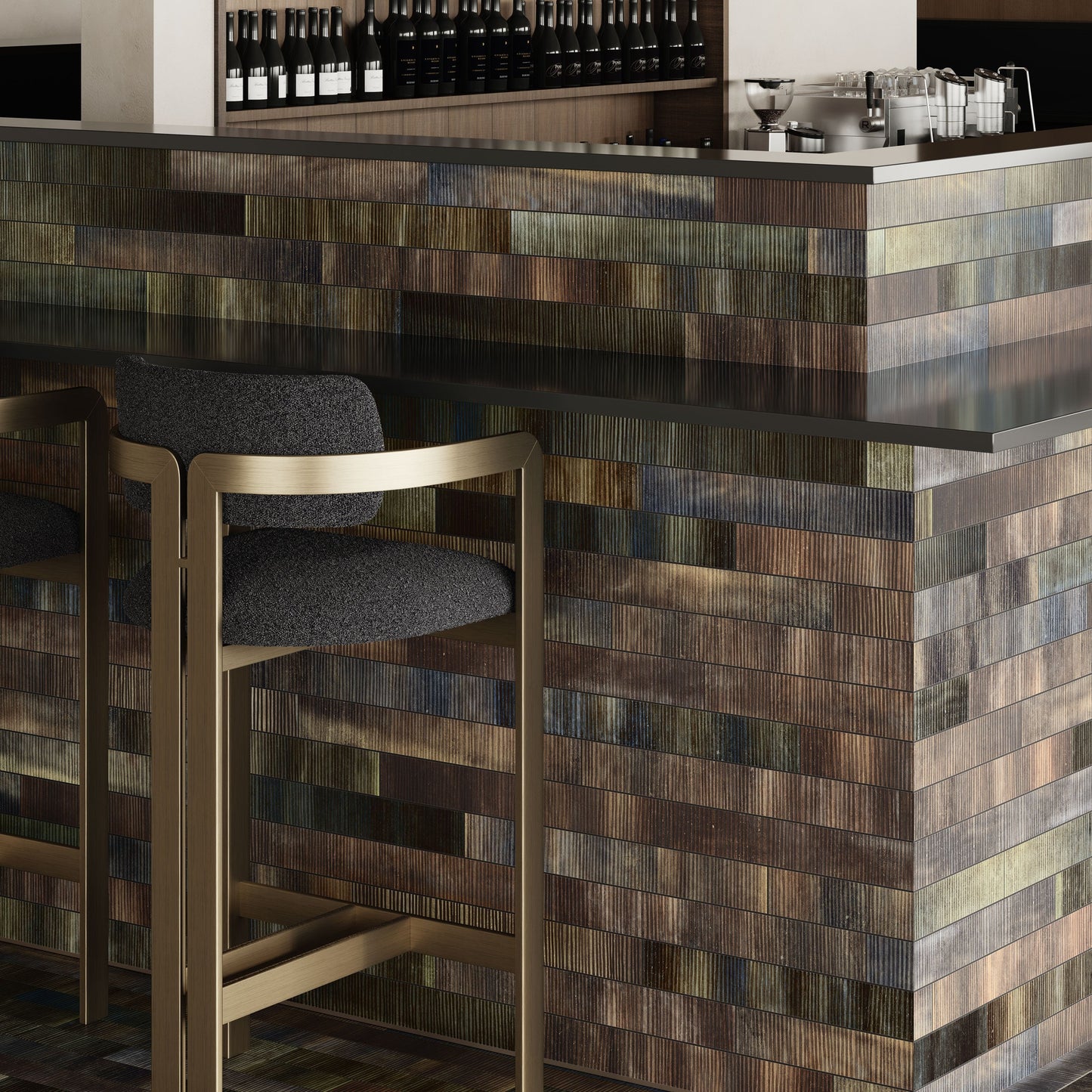 Untamed 3x24" - 8mm Matte Deco Porcelain Tile w/ Roam Design