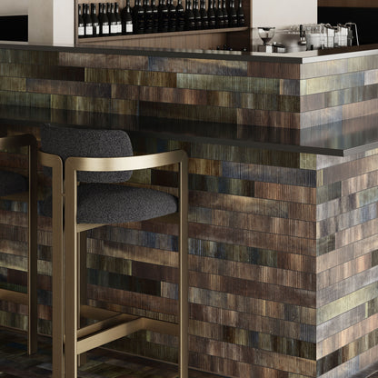 Untamed 3x24" - 8mm Matte Deco Porcelain Tile w/ Roam Design