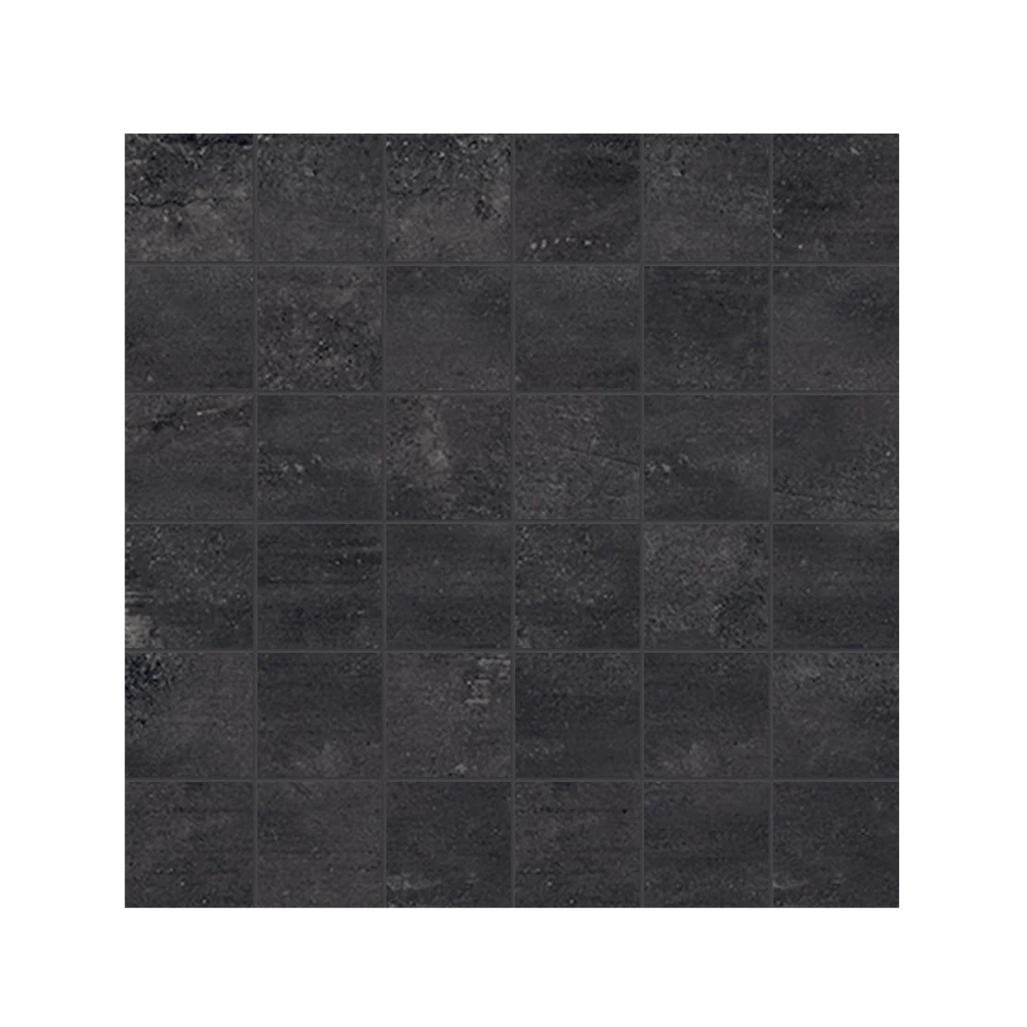 +One 12x12 - 8mm Porcelain Mesh Mosaic Tile in Cement-Look (2" Squares)