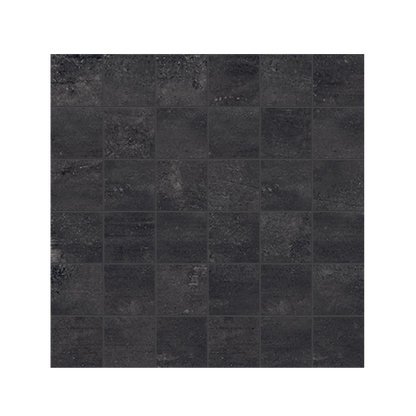 +One 12x12 - 8mm Porcelain Mesh Mosaic Tile in Cement-Look (2" Squares)