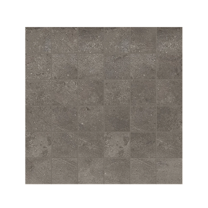 +One 12x12 - 8mm Porcelain Mesh Mosaic Tile in Cement-Look (2" Squares)
