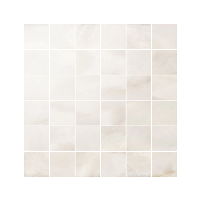 Onyx 12x12" - 8mm Porcelain Mesh Mosaic Tile Sheet w/ 2" Squares